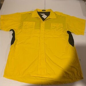 Mocean Yellow Vented Short Sleeve Fishing Shirt Men’s Size 3XL